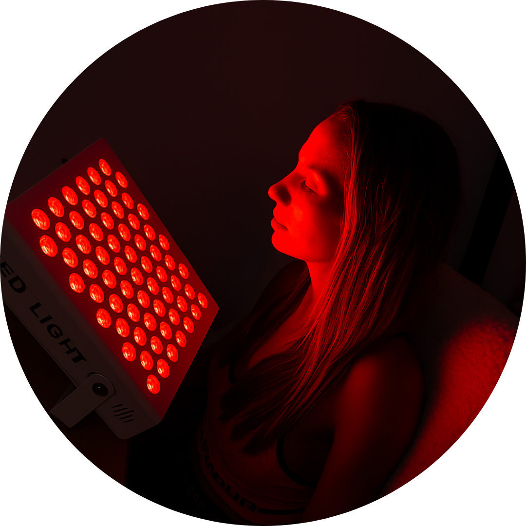 o nas zabieg czerwonego światłą (1) lampa czerwone światło